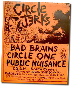 la punk rock flyer 1980s